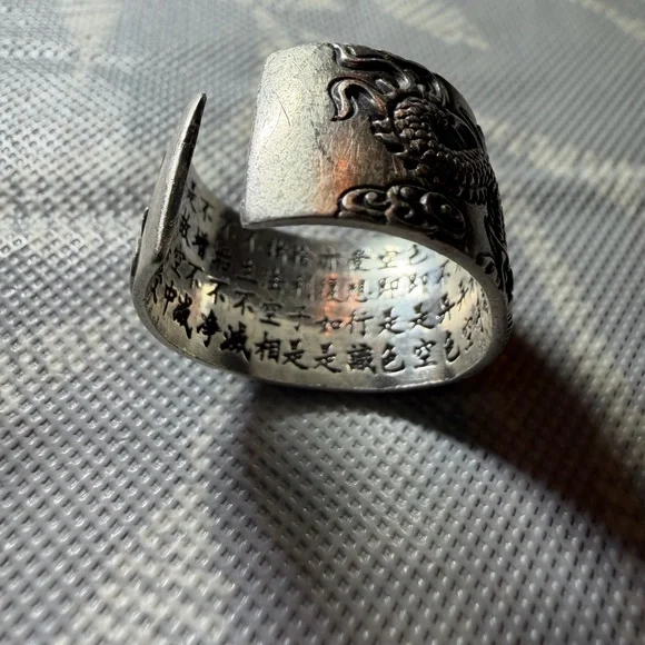 Intricate Silver 999 Dragon Ring Asia all size